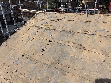 屋根葺き替え撤去工事完了