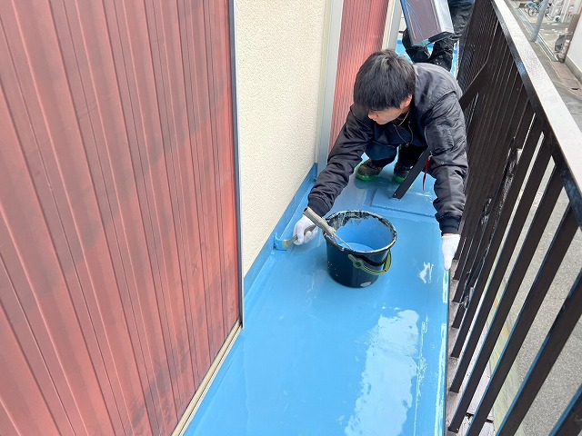 アパート共用廊下の防水工事